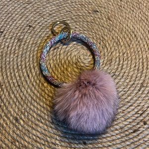 Funky Keychain with Pompom